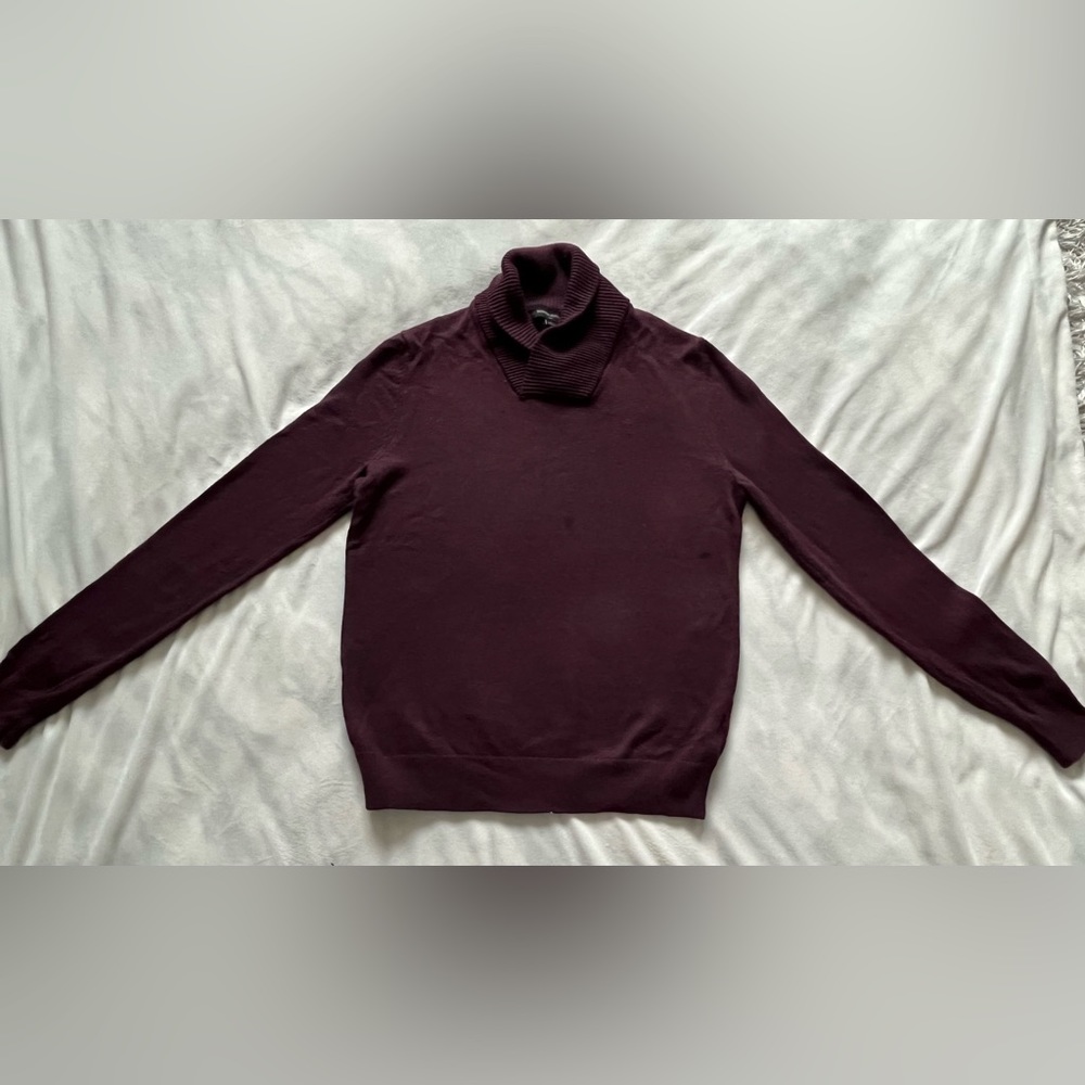 Banana Republic Mock Neck Burgandy Sweater - Size S